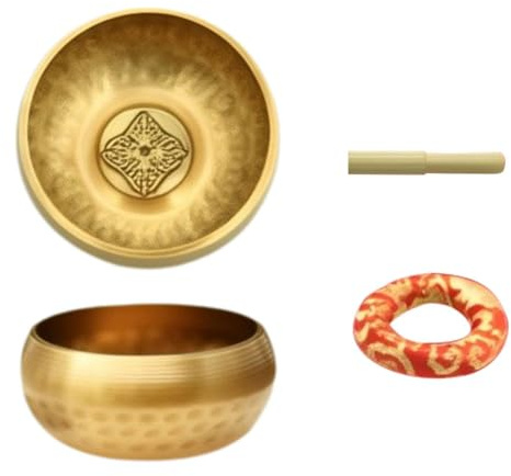 Fangxuee Tibetan Singing Bowl Set Meditation Yoga Meditation Bowl 7 Chakra Healing Gift