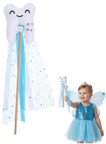 JOINPAYA Zauberstab Zahnfee Mit Band Feenstab Für Kinder Leichte Bühnenrequisite Für Kostüm Cosplay Party Und Hochzeit 12.40 in 1 X Feenstab