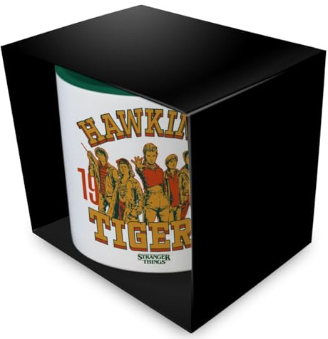 Pyramid International Stranger Things 5 (Hawkins Tigers) Coloured Inner Mug, Official Licensed Netflix Drinkware, 11oz/315ml Ceramic Mug for Fans and Collectors, One Size