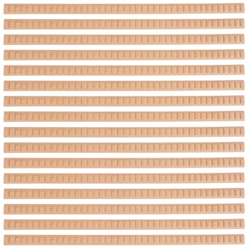 BENECREAT 16 pz Finitura Decorativa In Legno Grezzo, Cornice Decorativa In Legno Rettangolare Da 39.8cm, 3D, per Mensole, Porte, Finestre, Armadietti Da Parete
