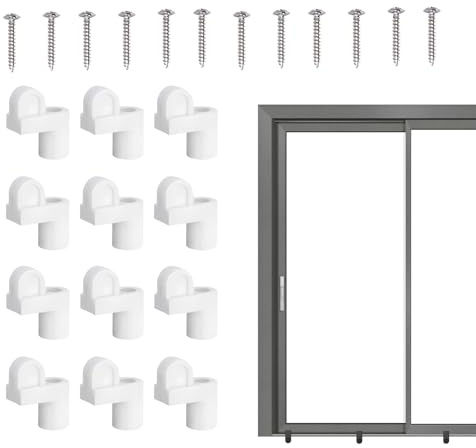 Befestigungsclips für Moskitonetze – wiederverwendbar Anti-Vibration sichere Befestigung für Fensterrahmen 12 Stück – Wintertüren – Haus Büro Schlafzimmer Wohnräume