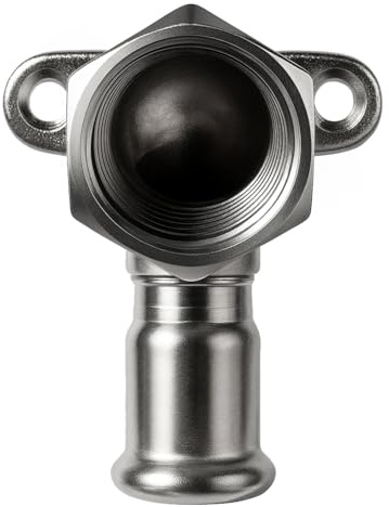 Westco 15 x 1/2'' C x FI 90° Wall Plate Elbow Stainless Steel Press Fitting | For Water Systems - Secure Pipe Connection