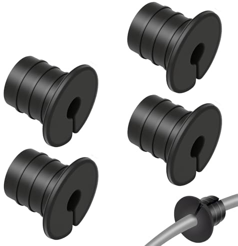 Cable Grommet Routing Kit for 3/4 inch Wall Hole, Rubber Wall Bushing Grommet, Silicone Cable Wall Pass, Anti-Slip Wall Grommets for Ethernet Cable