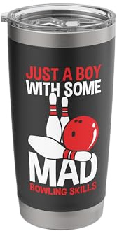 Just A Boy with Some Mad Bowling Skills Ten-Pin Bowling Boys Stainless Steel Insulated Tumbler