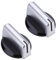 Baumatic XMAN30031 Temperature Control Knob for Oven Cooker Grill Hob, Black/Silver