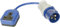Ex-Pro 13A Socket to 16A Plug Mains Electric Hook Up Fly Lead Converter Adapter for Caravan Site Camping Motorhome Marina, Blue