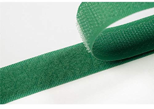 Jajasio Klettband bunt zum Nähen zum aufnähen, 20 mm, grün #30 25 Meter Flausch und Haken