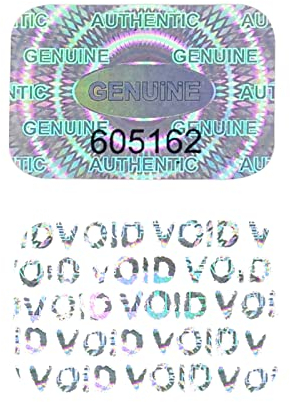 Hologramm-Aufkleber, manipulationssicher, manipulationssicher, einzigartige sequentielle Seriennummerierung (WZRYSEAL 2,4 x 1,6 cm), 300 Stück