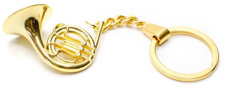 Miniblings Horn Musik Musikinstrument FUN Pappbox - Handmade Modeschmuck I Anhänger Schlüsselring Schlüsselband Keyring