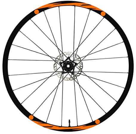 DualColorStampe Aufkleber kompatibel mit KTM Felgen Fahrrad 26 - 27,5 - 28-29 Zoll Rad MTB Bike Sticker Felgen MTB B0022 (28-29 Zoll, Orange 35)