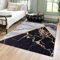 Mazovia Modern Teppich - Kurzflor Waschbar - Weich Teppich für Wohnzimmer, Schlafzimmer, Esszimmer – Teppiche Marmor Abstrakt Muster - Schwarz Grau Gold 160 x 230 cm