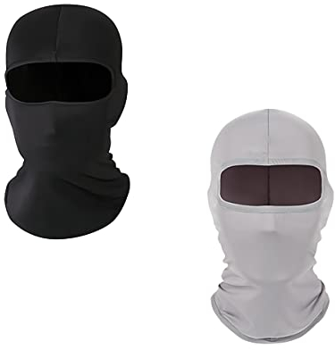 Qrity 2 Pcs Balaclava Ski Face Mask, Windproof Mask, Thermal Mask, Windproof Sports Hood, Ski Mask, Men's and Women's Outdoor Riding Visor Headgear