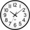 ACCSHINE Radio-Controlled Wall Clock Without Ticking Noise, Silent, 30 cm, Quartz, Battery-Operated, Large Wall Clock, Easy to Read for Room, Home, Kitchen, Bedroom, Office, School (Black + White)