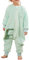 Maeau Combinaison Pyjama Enfant Fille Garçon 5 6 Ans Gigoteuse a Pied Bébé Manche Longue Hiver Barboteuse avec Jambe Grenouillère Flanelle Surpyjama Animaux Ensemble Pyjama Naissance Jumpsuit Vert 120