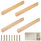 TESSTSY 4 Piezas Tiradores Madera de Muebles,Tiradores para Cajones,Tiradores de Madera Para Armarios de Cocina,Tirador de Madera con Tornillos,para Muebles Puerta Armario Cajón(Hole Distance: 192mm)
