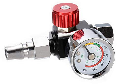 Baceyong Luftaufbereitung, Druckminderer Druckluft Druckluft Manometer, Luftkompressor Feuchtigkeitsfilter Filterregler Mit 1/4 Montageanschluss Luftwerkzeug Teile