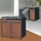ML-Design Mülltonnenbox 2er mit Pflanzdach für 2 Tonnen, 240L 132x80x124 cm, Rost-Optik, Stahl, wetterfest, Abschließbare Mülltonnenverkleidung mit Tür, Müllbox Mülltonnecontainer Mülltonnenabdeckung