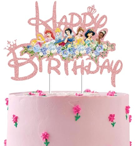 Prinzessinnen Cake Toppers,Prinzessin Figuren Kuchen Toppers,Deko Torte Mädchen,Dekoration für Kuchen,Prinzessin Figuren Kuchen Toppers, für Kinder Party, Babyparty (Rosa A)