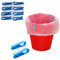 Gowxs 10Pcs Blue Plastic Kitchen Garbage Bin Clip，Set of Bag Clips - Anti-Slip Fixation Clamp for Trash Cans and Garbage Bins