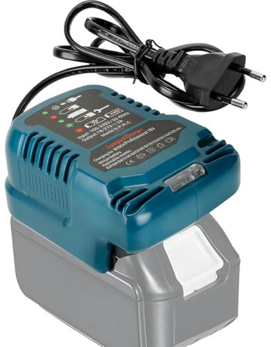Chargeur de Rechange pour Makita Batterie Professional 18 V, Chargeur Rapide Portable avec Affichage LED pour Makita Batterie 18V BL1815N BL1830 BL1840 BL1850B BL1860 (pour Makita)