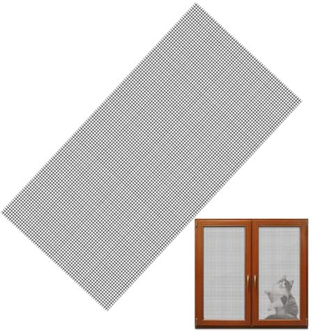 Nybhyjka Rejilla para ventanas a prueba de mascotas, reja de ventana y mosquitera de repuesto | Rejilla estable para ventanas - Protección segura de tejido de privacidad para puertas y ventanas,