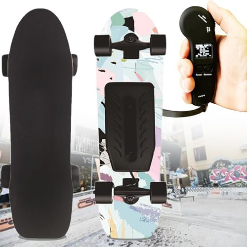 Nicvrea Elektro-Skateboard mit Fernbedienung, 200-W-Motor, Elektro-Longboard für Erwachsene und Anfänger, 21 km/h Höchstgeschwindigkeit, 25 km Reichweite,B