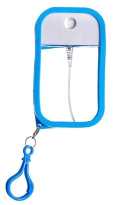 50ml Refillable Bottles Portable Card Spray Bottle Perfume Disinfectant Lotion Travel Bottling Alcohol Liquid Sub-packing Bottle(Blue)