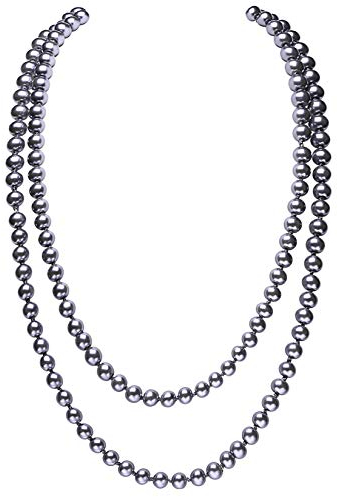 BABEYOND Modische Imitation Perlen Kette Flapper Art Deco 1920s Gatsby Kostüm Accessoires Lange Perle Halskette
