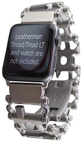 BestTechTool Kompatibel mit Leatherman-Edelstahl Adapter für Uhr mit Profilmuster Treten Beobachten Stegbreite = 16 mm