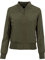 URBAN CLASSICS Giubbotto Bomber da Donna con Polsini a Coste, Giacca a Vento Leggera, Giubbottino Bomber a Maniche Lunghe con Cerniera e Tasche, Colore: Darkolive, Taglia: L