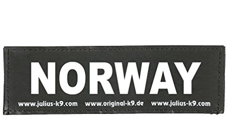 Interchangeable Patches, 1 pair, NORWAY, Size: Small, Black