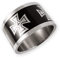 Fly Style Herren Band-Ring Edelstahl 15 mm breit Deutsches Kreuz Bundeswehr, Ring Grösse:23.9 mm