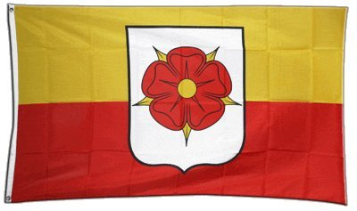 Flaggenfritze Fahne/Flagge Deutschland Stadt Detmold Lippe mit Rose + gratis Sticker
