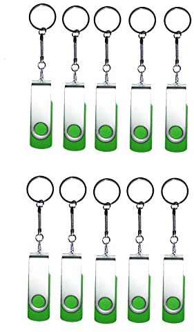 Lot de 50 clés USB 2.0 flash drive pliables 4 Go Green