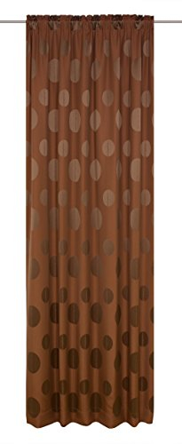 Wirth Vorhang Gardine Blickdicht, Ottobrunn, Smokband, Farbe: braun, Größe: 245/132 cm (HxB), Einzelschal, Übergardine