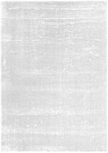 andiamo Teppich Lambskin - Kunstfell - flauschiger Teppich Schlafzimmer - geeignet als Bettvorleger Schlafzimmer oder als Fellteppich Wohnzimmer - Lammfellimitat pflegeleicht 120 x 170 cm weiß