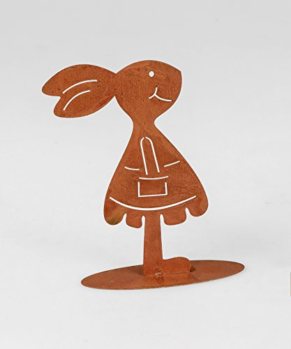 Klp Hase Metall Osterhase Edelrost Dekohase Oster Deko Garten Tier Figur Skulptur