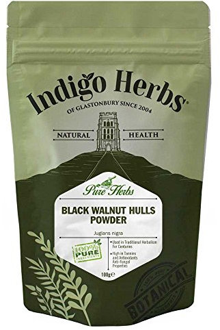 Indigo Herbs Poudre de Coque en Noyer Noir 100g