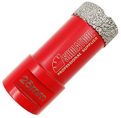 SHDIATOOL Broca de Diamante 25MM Vacío Soldadura para Perforación en Seco Porcelana Azulejo Granito Mármol M14