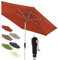Doppler Sonnenschirm für den Garten SL-AZ Auto Tilt 275 cm Bordeaux I Gartenschirm knickbar I Kurbelschirm mit UV-Schutz 80+ I Kurbelschirm aus Aluminium I regenabweisendes Polyester-Schirmdach