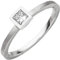 Ring aus 950 Platin mattiert mit Diamant in Princess-Schliff 0,20ct W/SI Damen, Ringgröße:Innenumfang 58mm ~ Ø18.5mm