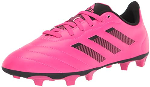 adidas Goletto VIII Firm Ground Soccer Shoe, Team Shock Pink/Core Black/Core Black, 3 US Unisex Little Kid