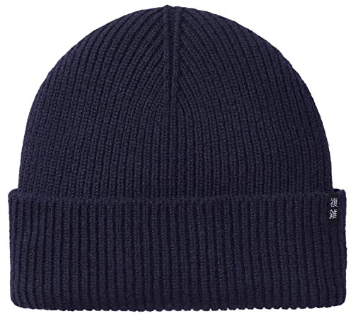 Enter the Complex® Merino Winter Mütze - Tao - 100% Merino Wolle, Beanie, Watch Cap, Strickmütze, Weich und Elastisch, Grobstrick, Damen und Herren, Navy