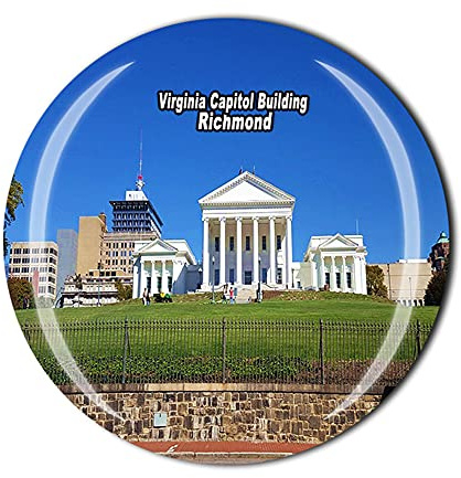 Kühlschrank-Magnet Virginia Capitol Building Richmond USA Amerika Kristall Tourist Souvenir Geschenk Kollektion Kühlschrank Magnetaufkleber