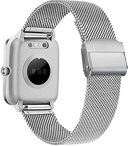 SUGARJAR Metall Armband Kompatibles GRV FC1,19mm Ersatzarmband für Veryfitpro,Yamay fitness,GRV,Willful,Popglory,Blackview,UMIDIGI,ID205S ID205G ID215G ID216 SW020 SW023 WF021 WF025 Uwatch3