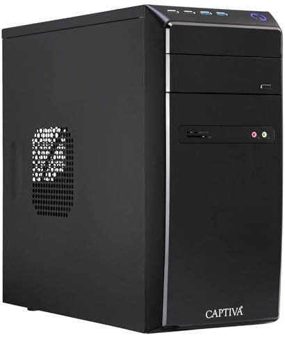 Captiva PC Power Starter R64-148 I AMD Ryzen 5 5600G I Mainboard A520M I 8GB DDR4 RAM I AMD Radeon Graphics I 480GB SSD I Windows 11 Home I Office Personal Computer Business Tower I WLAN I USB