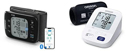 OMRON RS7 Tensiomètre Poignet connecté Bluetooth - Intelli IT avec Capteur de Positionnement, pour Utilisation à Domicile & X3 Comfort Tensiomètre Bras, Technologie Brassard Intelli Wrap