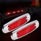 EVERGD LKW-Markierungsleuchte, 12 LEDs, LKW-Seitenlicht für 24 V Auto, LKW, Van, Bus, Anhänger (rot)