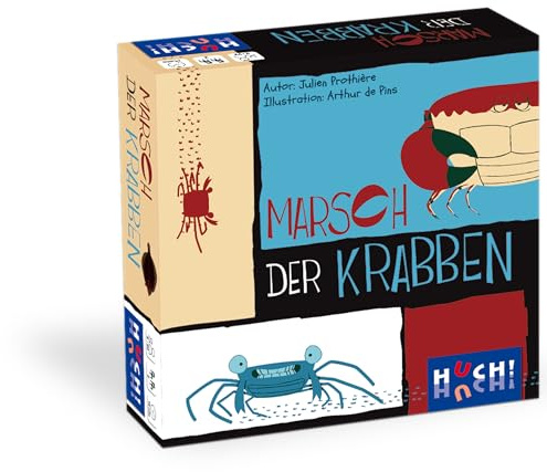 HUCH! | Marsch der Krabben | Familienspiel | Für 2 Spieler ab 8 Jahren | Kooperativ | Deduktion | 11 Verschiedene Abenteuerszenarien