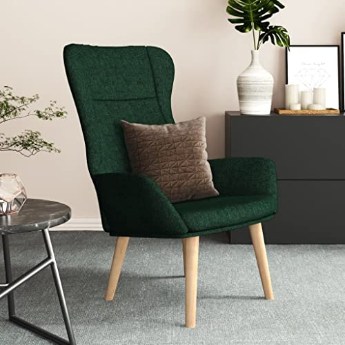 ZQQLVOO Relaxsessel Dunkelgrün Stoff, Loungesessel, Fernsehsessel Relaxsessel, Schreibtischstuhl, Stuhl für Schlafzimmer, Wohnzimmer, Arbeitszimmer, Büro